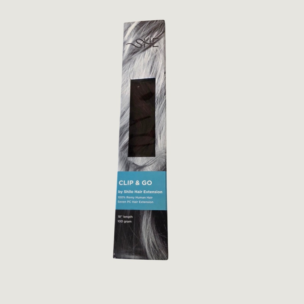 Beyond the Beauty Shilo Clip & Go Hair Extensions 18" Remy Human Hair Brown 100g